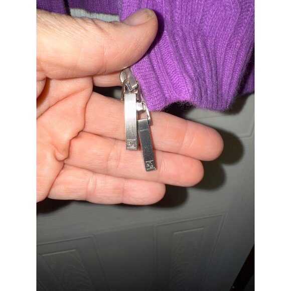 LAUREN RALPH LAUREN Merino Wool & Angora Rabbit Hair Full Zip Sweater Size Large - Picture 7 of 16